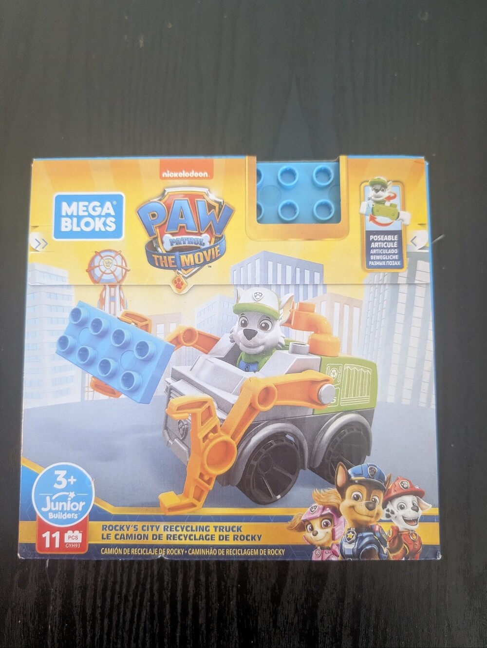 MEGA Construx Junior Builders Paw Patrol Building - ROCKY'S CITY CAMION DE RECYC